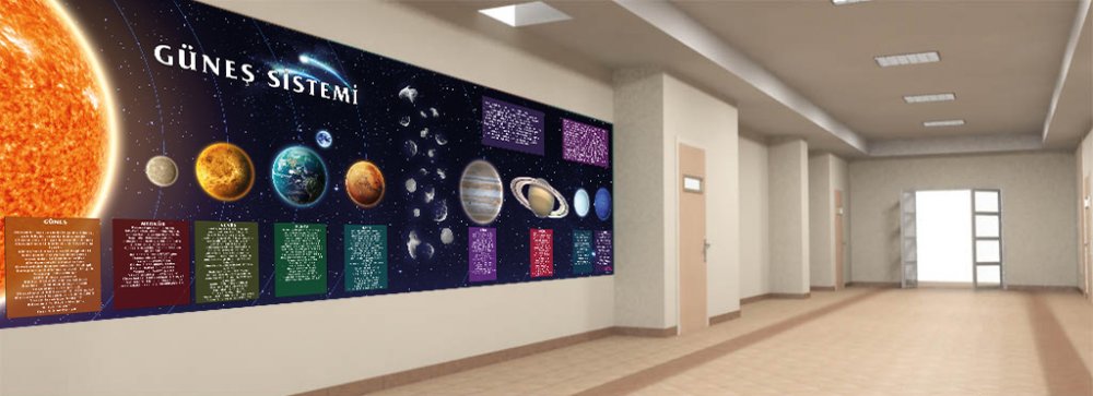 Güneş Sistemi 2 Okul Posteri