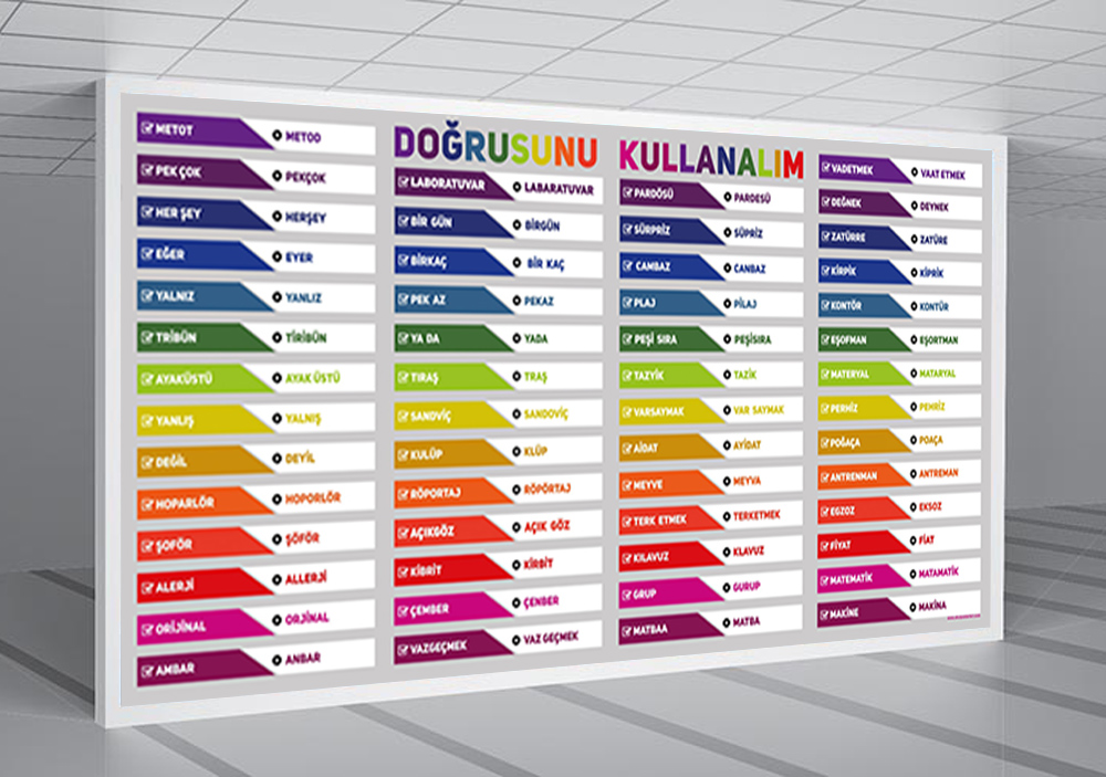 Doğrusunu Kullanalım 1 Okul Posteri