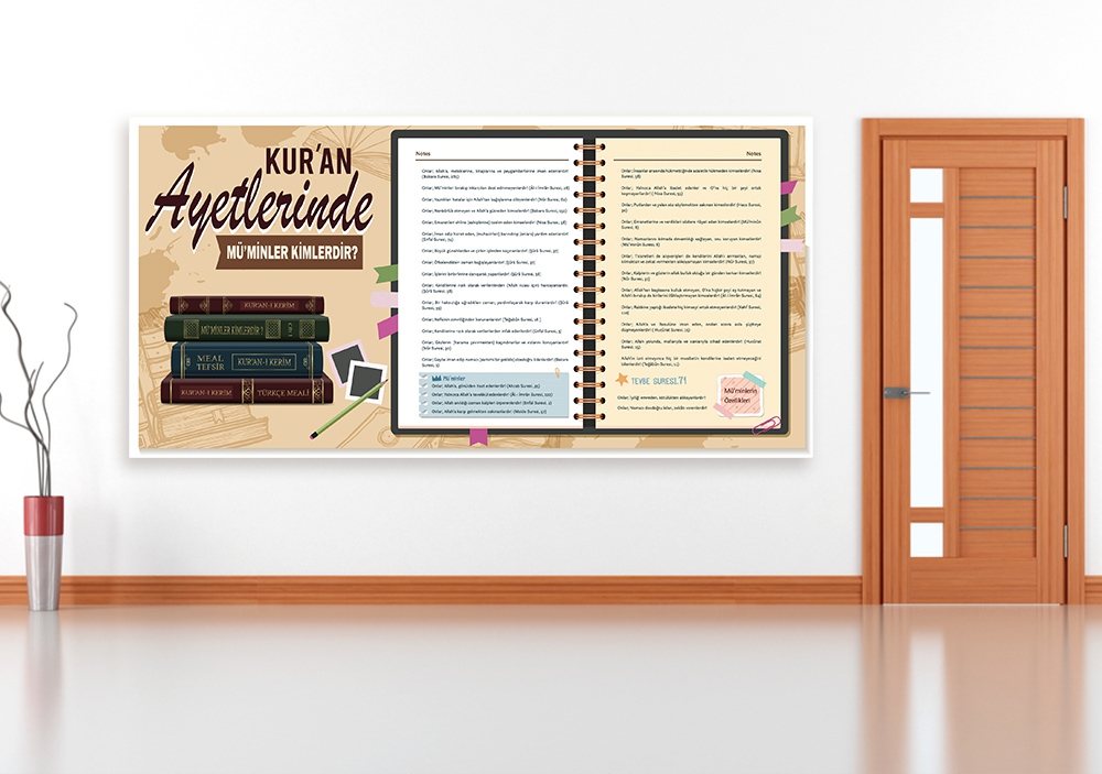 Kuran Ayetlerinde Müminler Okul Posteri 2
