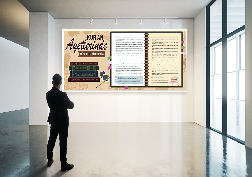 Kuran Ayetlerinde Müminler Okul Posteri 2