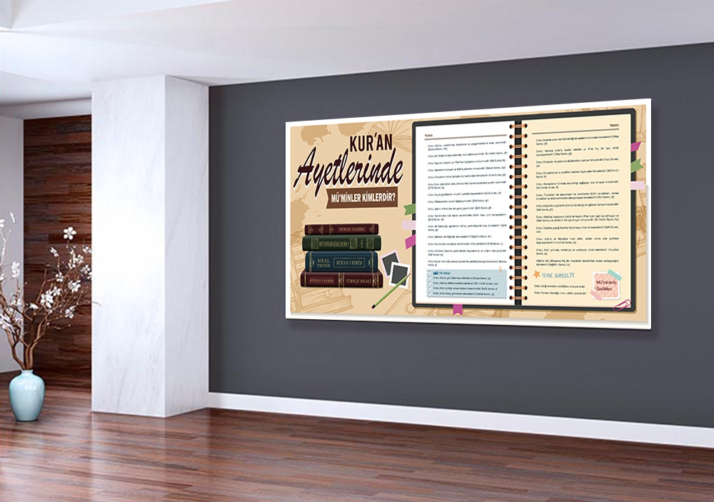 Kuran Ayetlerinde Müminler Okul Posteri 2