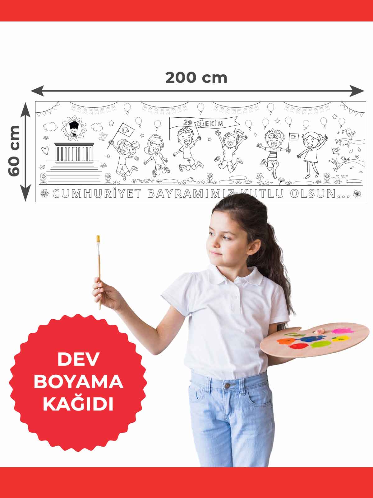 Dev Boyama Kağıdı - Cumhuriyet Bayramı 