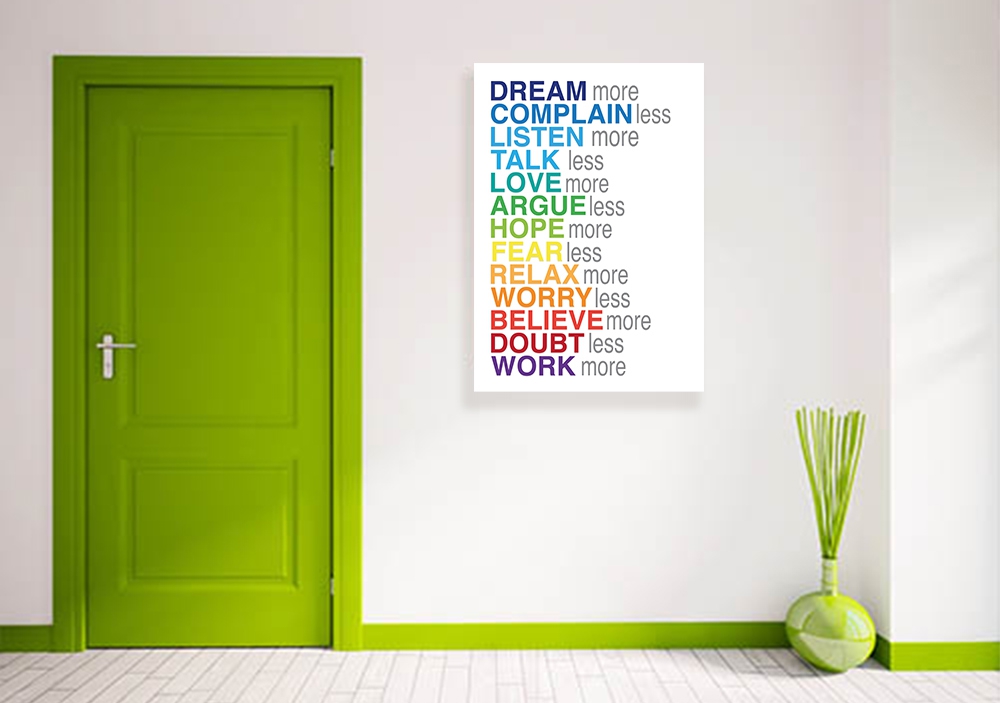 Dream more Worry less Okul Posteri