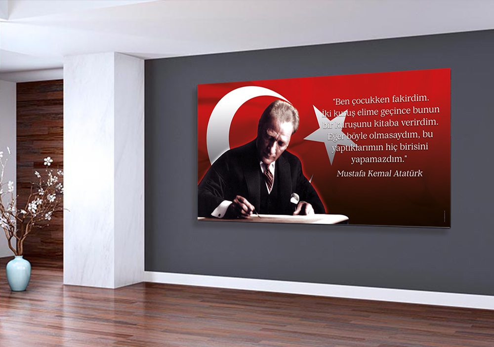 Atatürk ve Kitap Posteri 2
