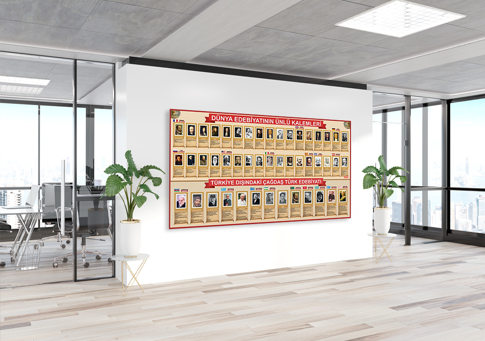 Türk ve Dünya Edebiyatı Okul Posteri
