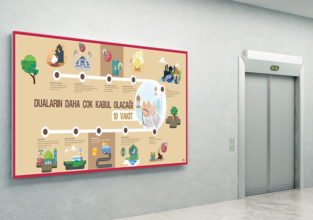 Duaların Daha Çok Kabul Olacağı 10 Vakit Okul Posteri