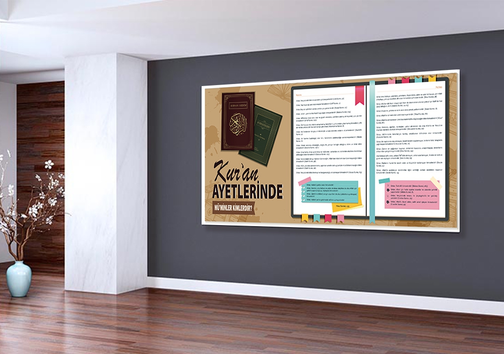 Kuran Ayetlerinde Müminler Okul Posteri