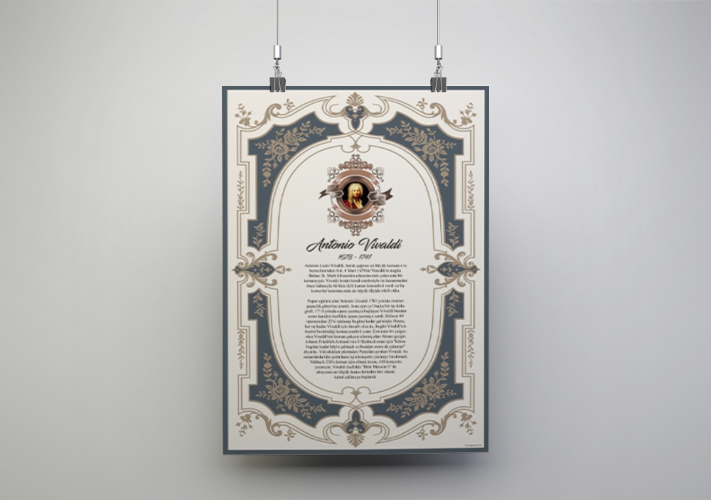 Antonio Vivaldi Okul Posteri