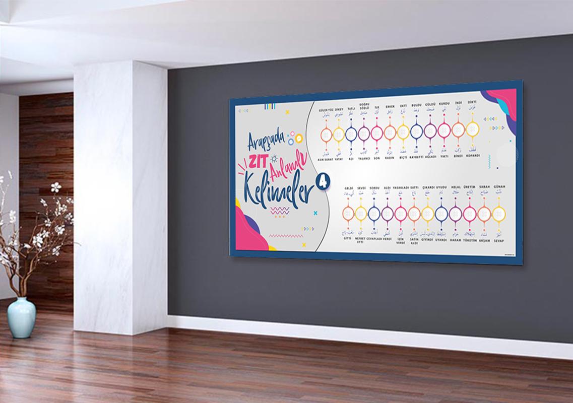 Arapça Zıt Anlamlı Kelimeler Posteri-4