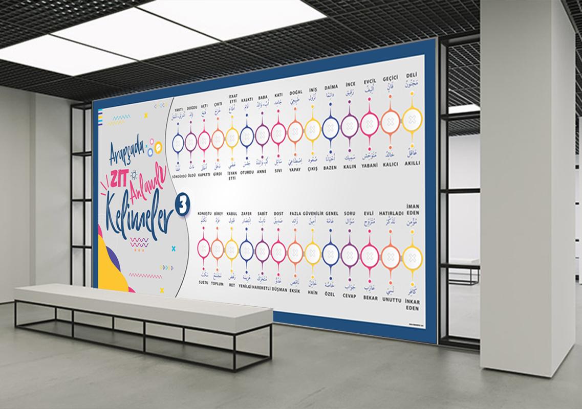 Arapça Zıt Anlamlı Kelimeler Posteri-3