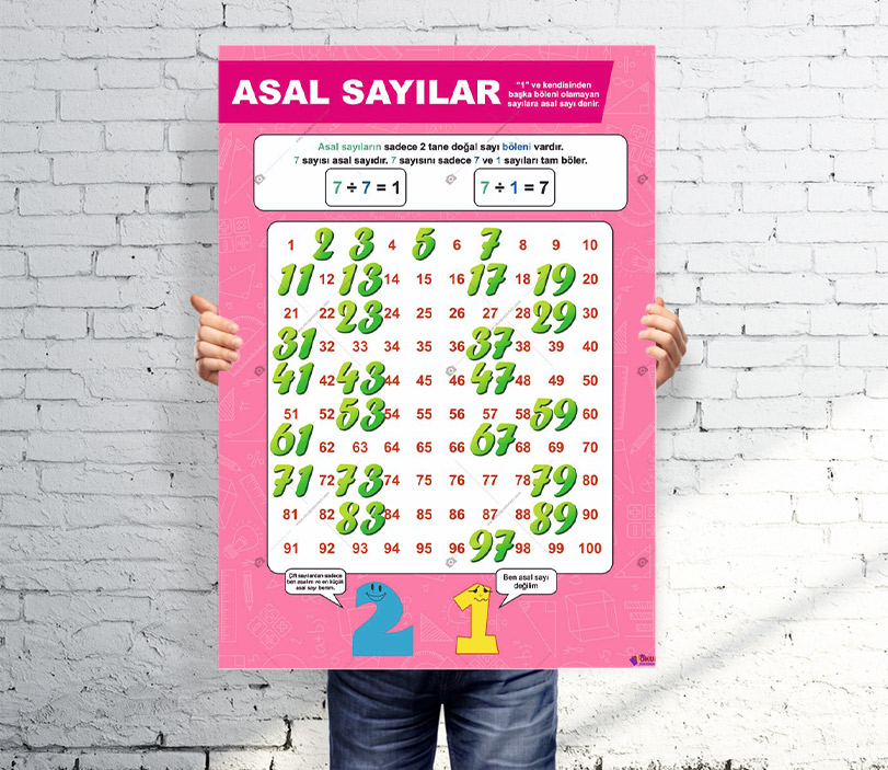 Asal Sayılar Matematik Posteri