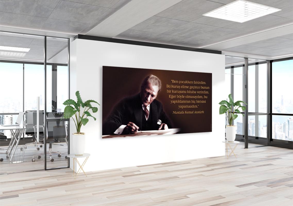 Atatürk ve Kitap Posteri