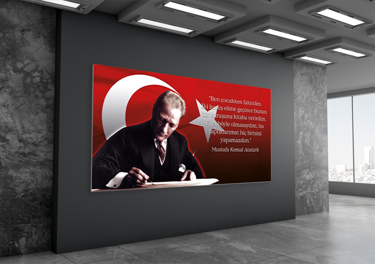 Atatürk ve Kitap Posteri 2