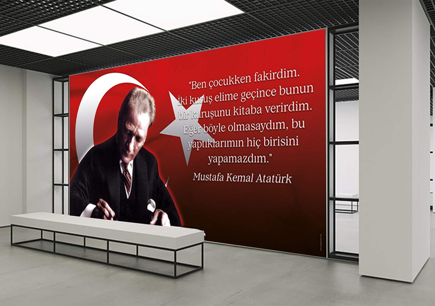Atatürk ve Kitap Posteri 2