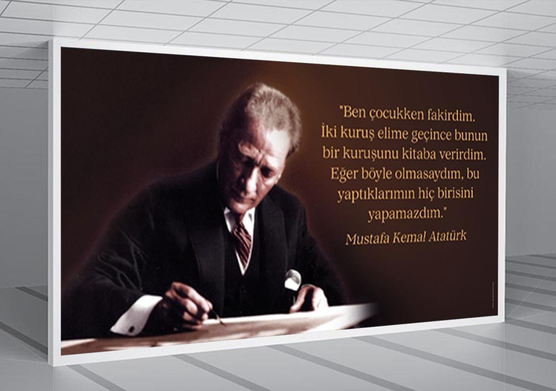 Atatürk ve Kitap Posteri