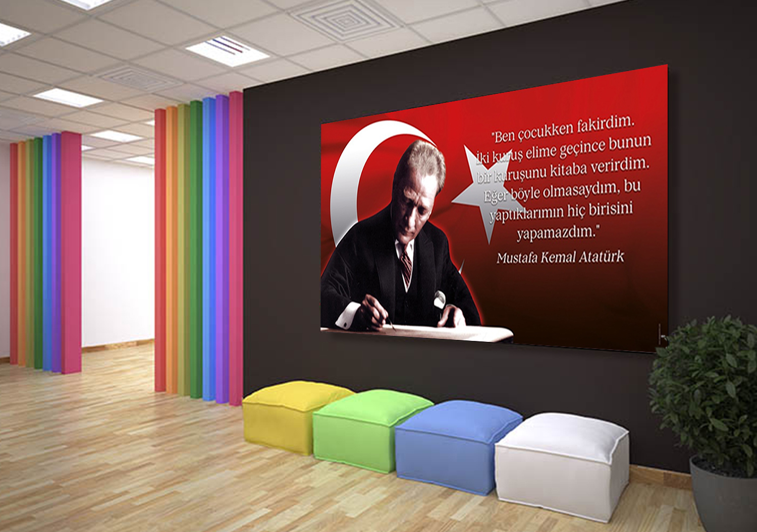 Atatürk ve Kitap Posteri 2