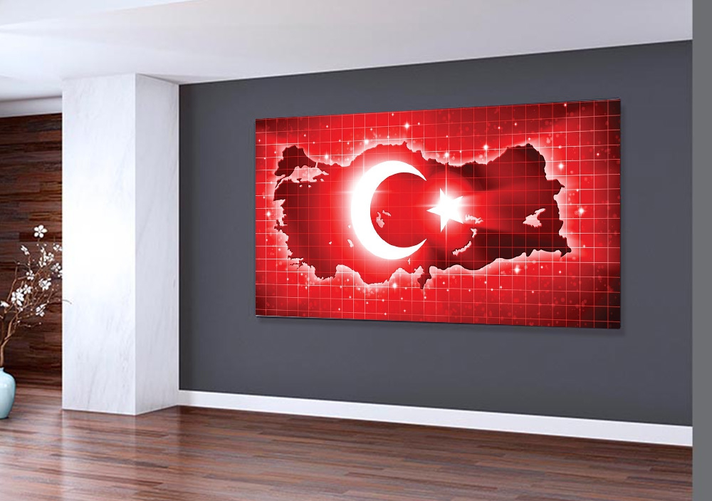 Bayraklı Türkiye Haritası