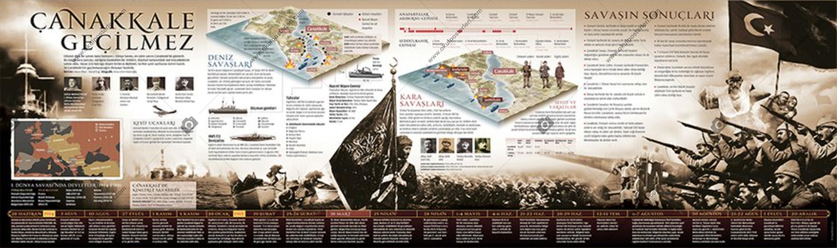Çanakkale Geçilmez Okul Posteri