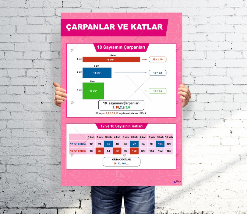 Çarpanlar ve Katlar Okul Posteri