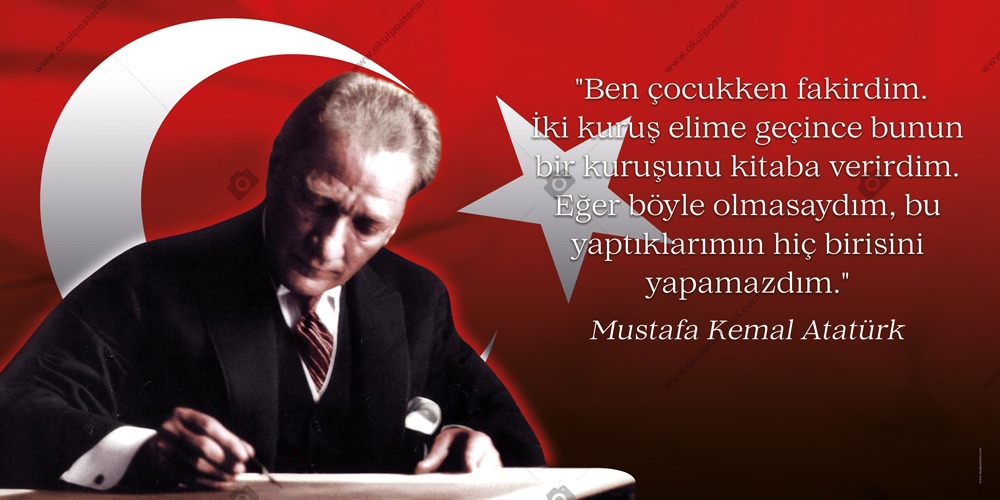 Atatürk ve Kitap Posteri 2