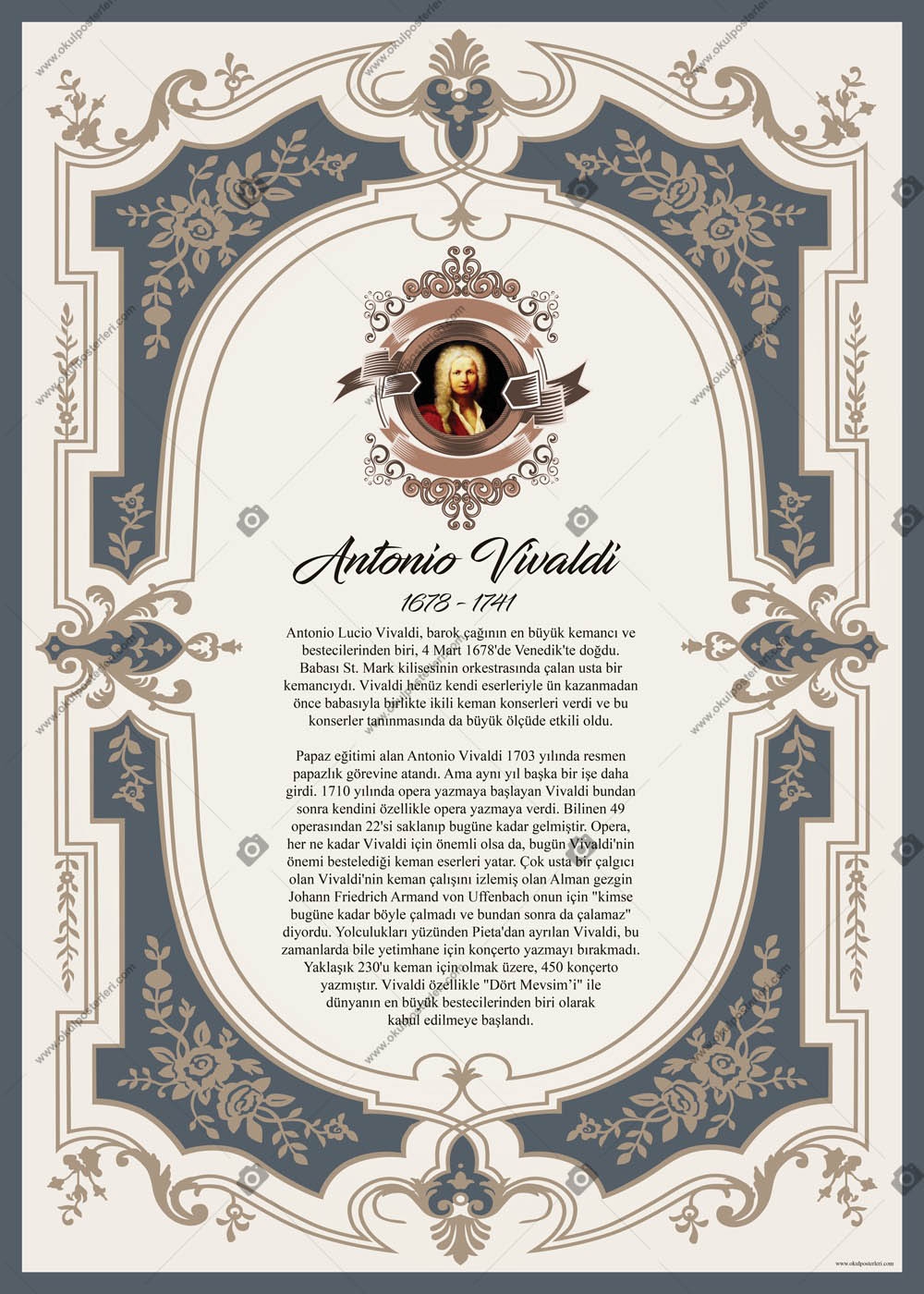 Antonio Vivaldi Okul Posteri