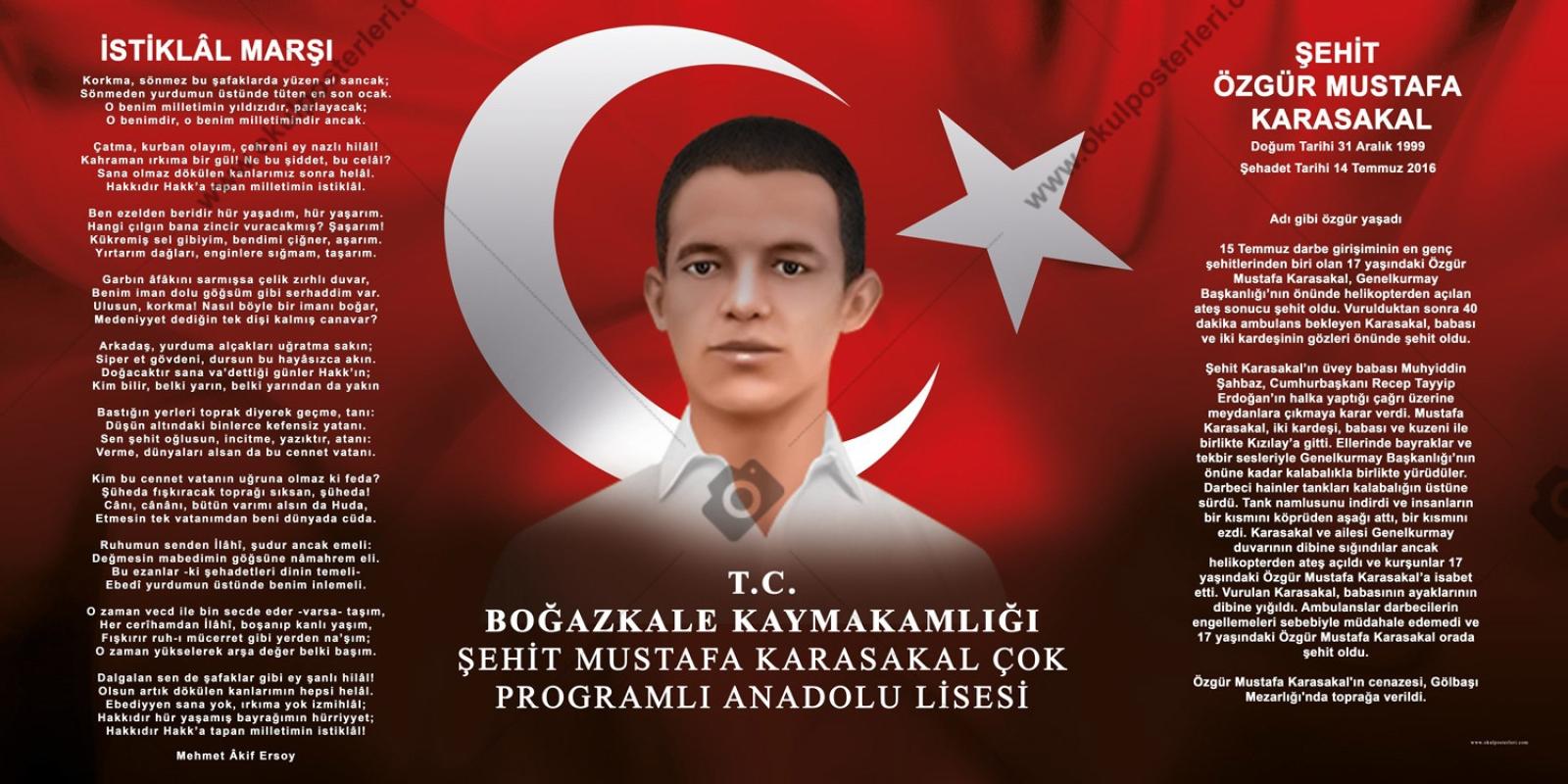 Okul Şehit Köşesi Okul Posteri
