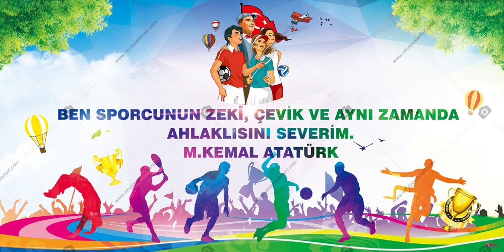 Atatürk ve Spor Okul Posteri 2
