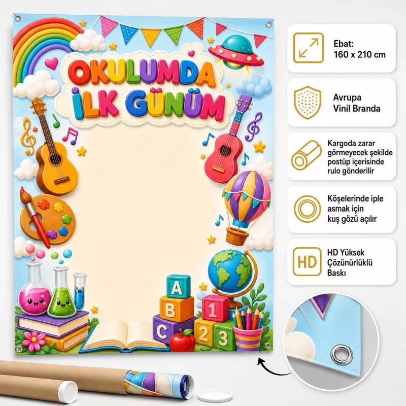 Okulumda İlk Günüm Hatırası Branda 4