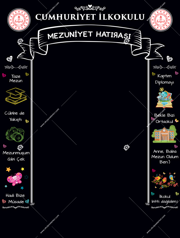 İlkokul Mezuniyet Hatırası Branda Perdesi