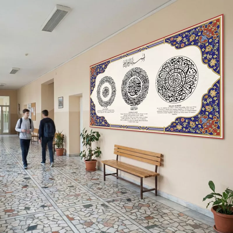 Alak-Fatiha-İhlas Suresi İmam Hatip Posteri