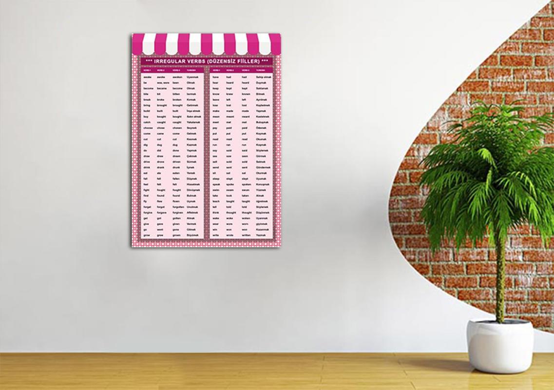 iRREGULAR VERBS Okul Posteri