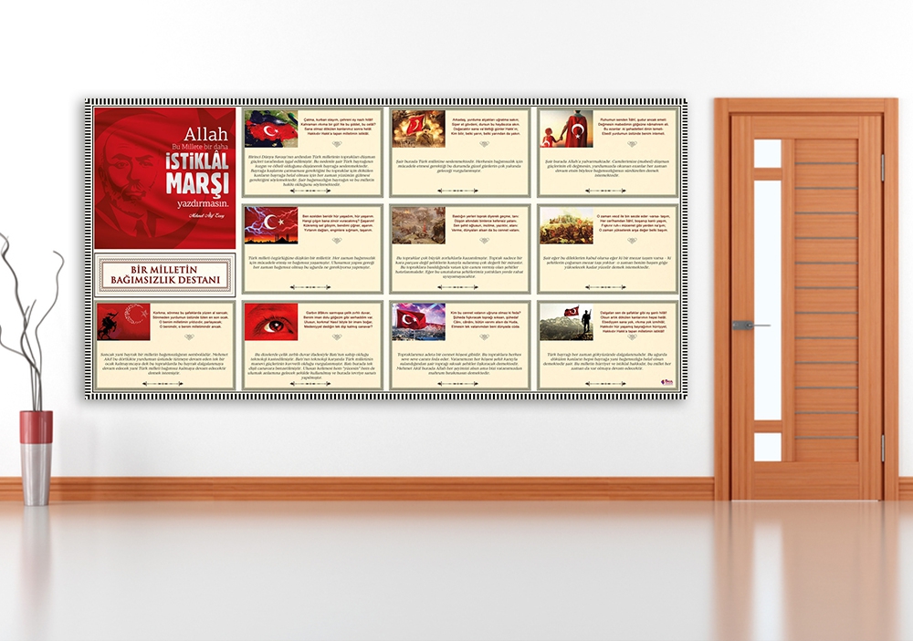 Açıklamalı İstiklal Marşı Okul Posteri