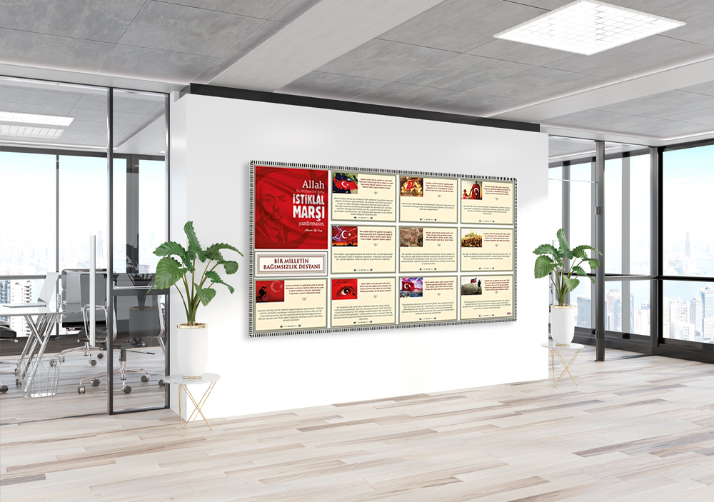 Açıklamalı İstiklal Marşı Okul Posteri
