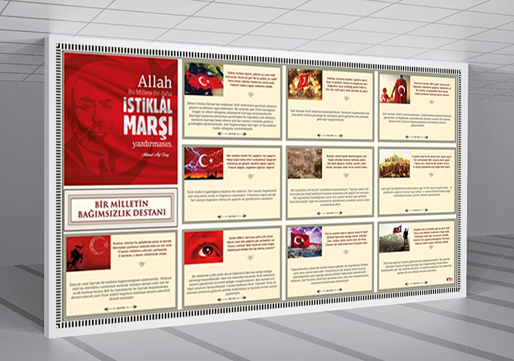 Açıklamalı İstiklal Marşı Okul Posteri