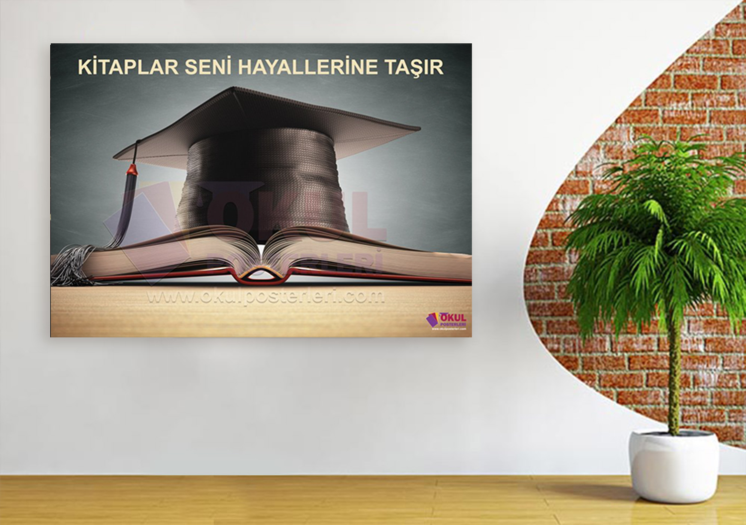 Kitap Okuma 6 Okul Posteri