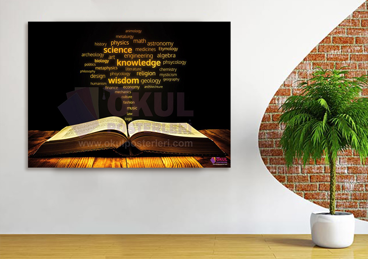 Kitap Okuma 4 Okul Posteri