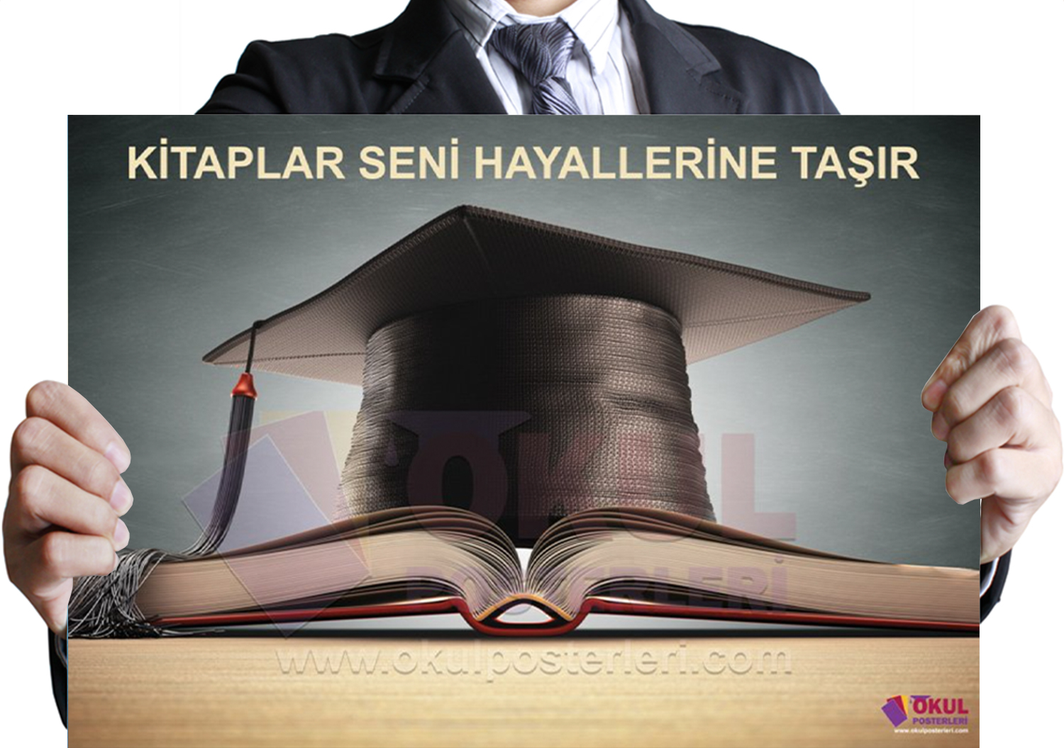 Kitap Okuma 6 Okul Posteri
