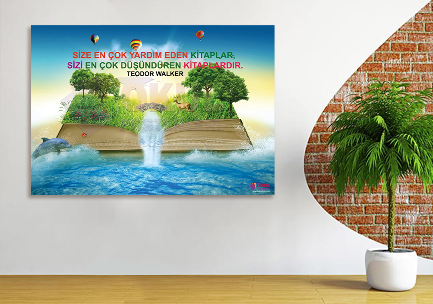 Kitap Okuma 1 Okul Posteri