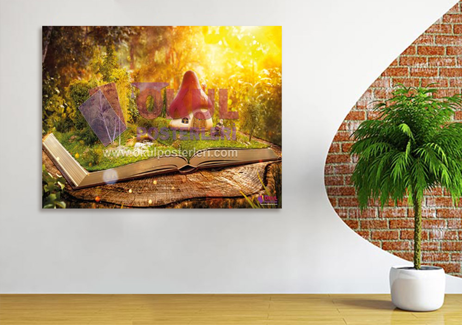 Kitap Okuma 3 Okul Posteri