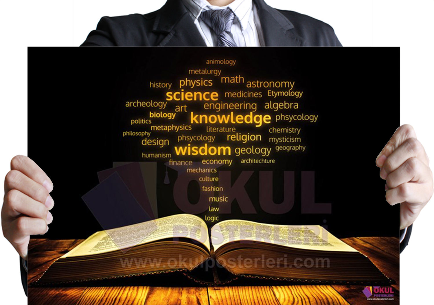 Kitap Okuma 4 Okul Posteri