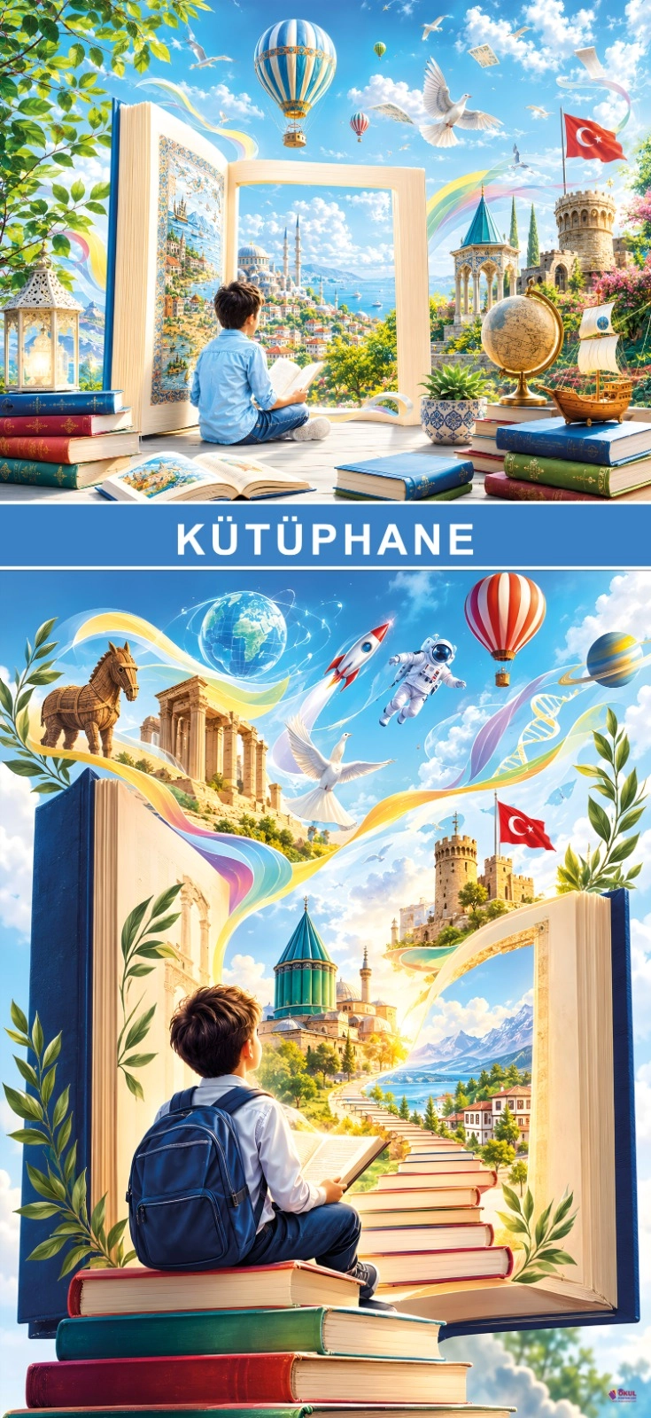 Kütüphane Kapı Giydirmesi 20