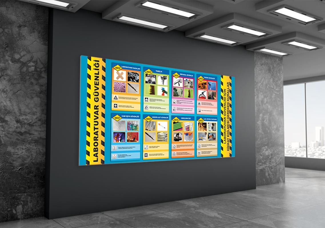 Laboratuvar Güvenliği Okul Posteri