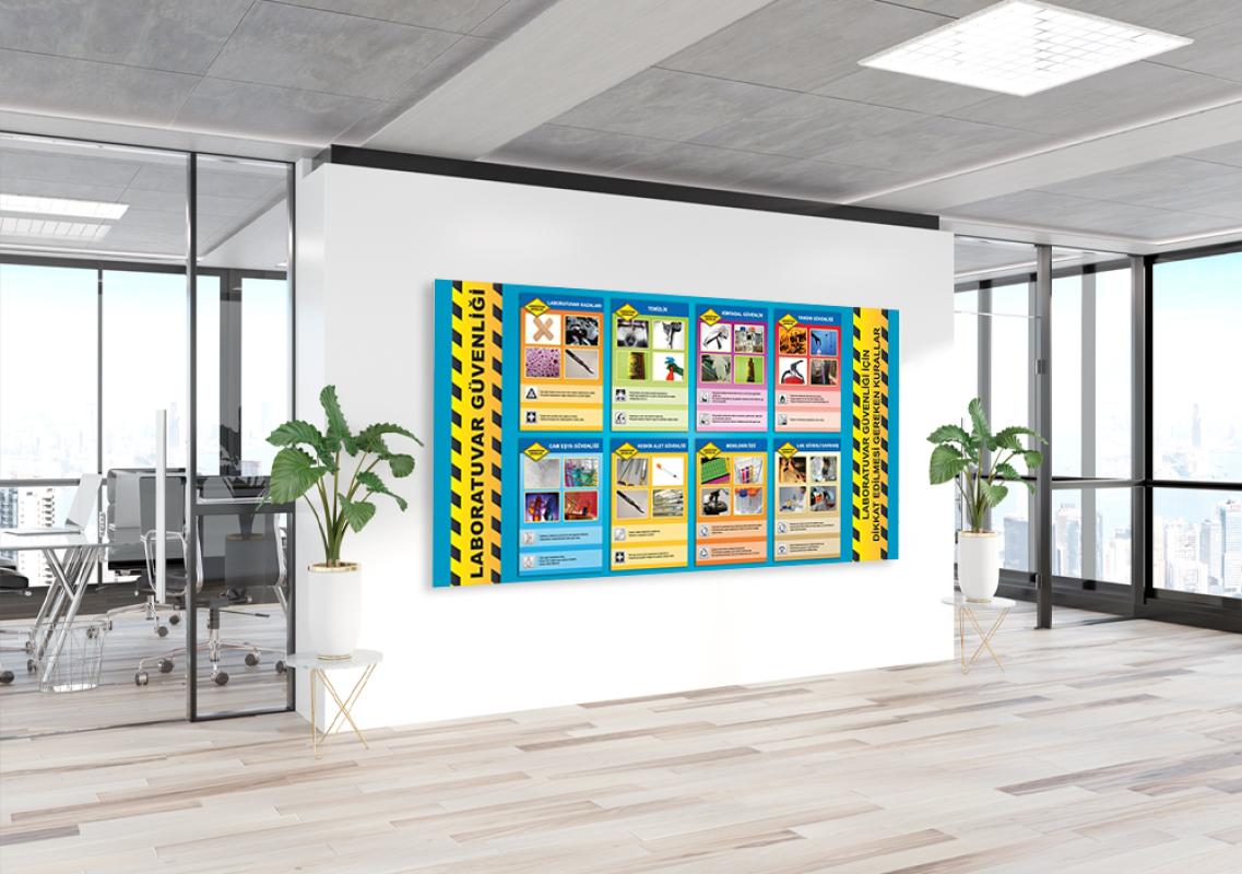Laboratuvar Güvenliği Okul Posteri
