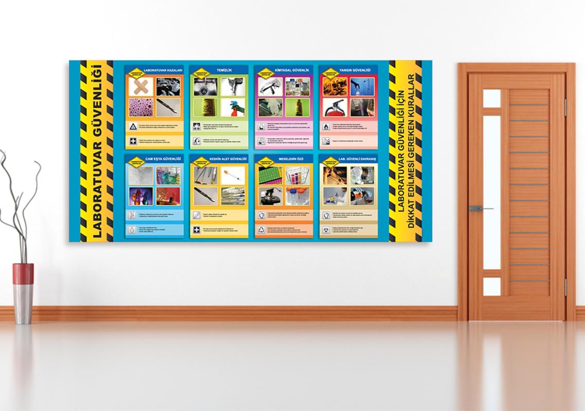 Laboratuvar Güvenliği Okul Posteri