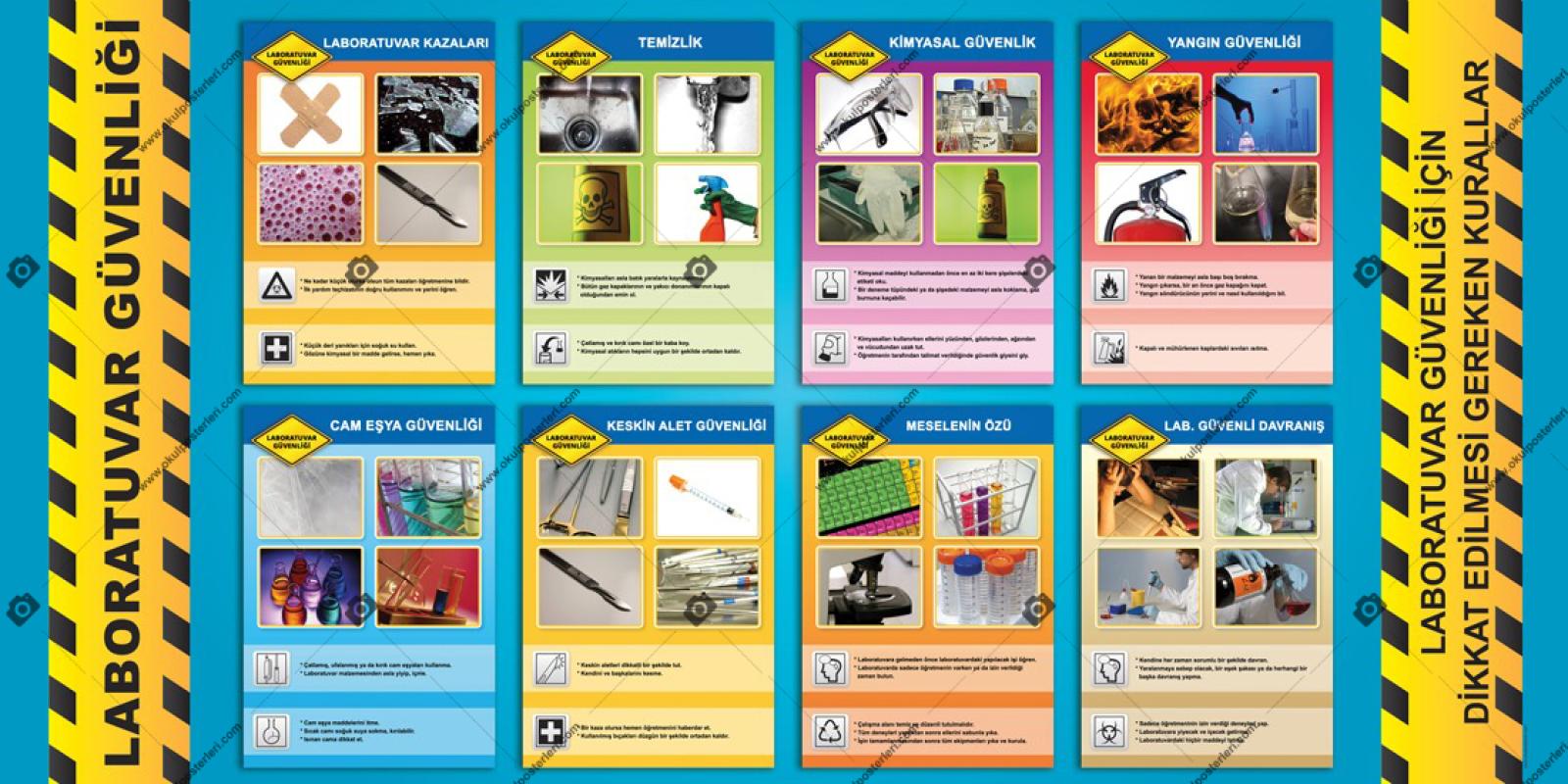 Laboratuvar Güvenliği Okul Posteri