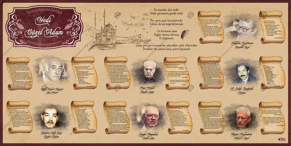 Yedi Güzel Adam Edebiyat Okul Posteri