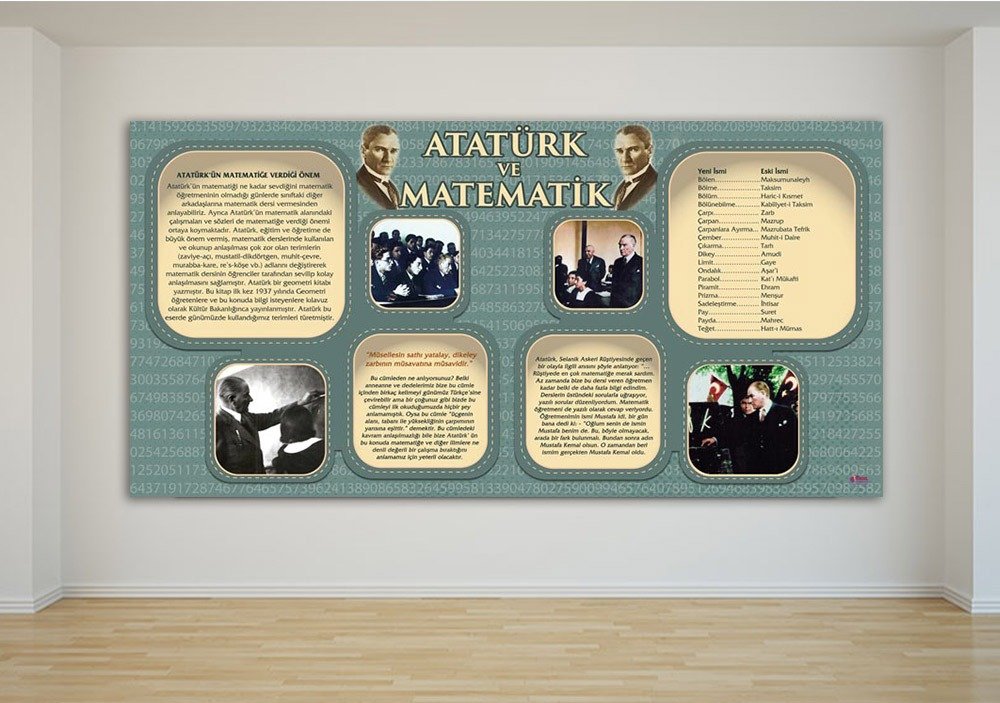 Atatürk ve Matematik Okul Posteri