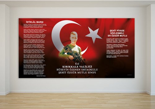 Okul Şehit Köşesi Okul Posteri
