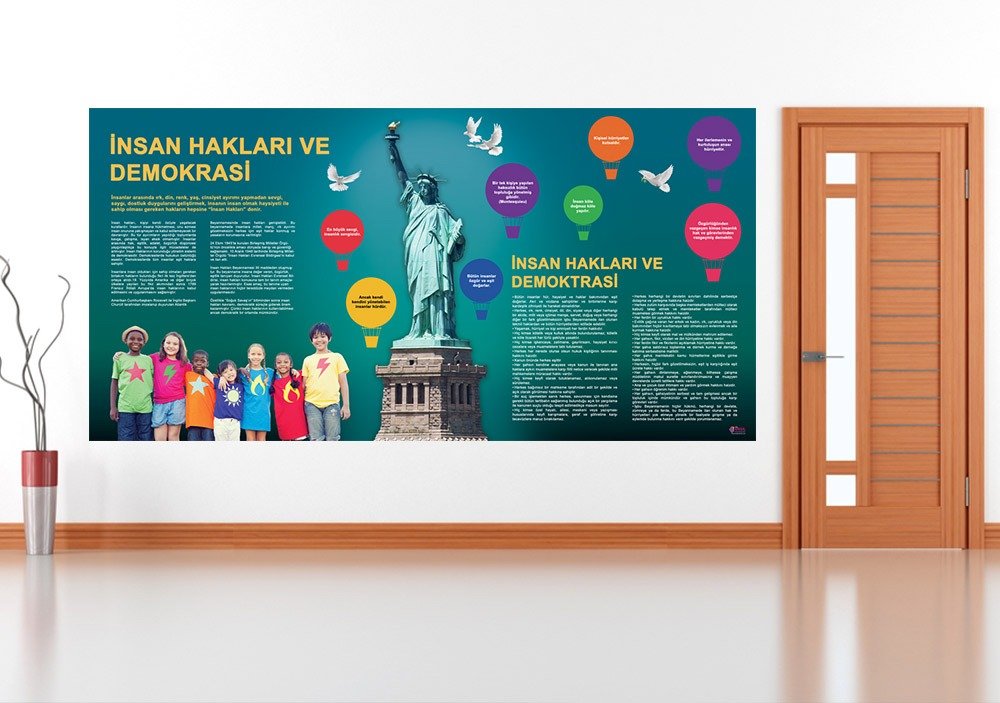 İnsan Hakları ve Demokrasi Okul Posteri