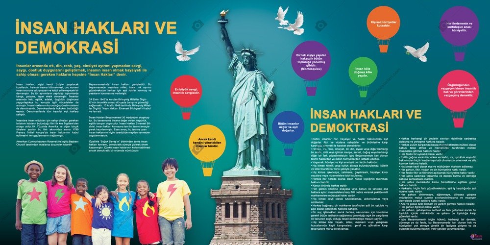 İnsan Hakları ve Demokrasi Okul Posteri
